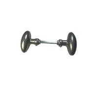 Quincadeco Bouton double ovale aluminium naturel vernis