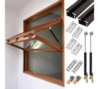Quincaillerie pour fenêtre pliante, charnières pour fenêtre | Kit de tige de maintien pour fenêtre à ouverture par relevage, incluant une tige de support ; assure une ouverture fluide