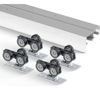Quincaillerie pour porte coulissante Kit de rails pour porte de placard coulissante de 1,80 m pour système à 2 portes