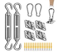 Quincaillerie pour Voile d'- Accessoires de Montage pour Voile,Ensemble en Acier Inoxydable pour Terrasse Jardin Bateau Piscine Camping