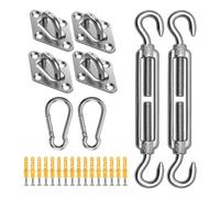 Quincaillerie pour Voile d', Pièces de Rechange pour Sail, Ensemble en Acier Inoxydable pour Terrasse Jardin Bateau Piscine Camping