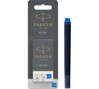 Quink Ink Cartridges for Fountain Pen - Long - Erasable Blue Ink - Pack of 10 (Blister Packaging)