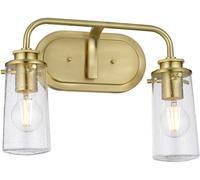 Quintiesse Braelyn applique murale 2x40 W laiton-transparent QN-BRAELYN2-BB