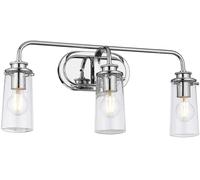 Quintiesse Braelyn applique murale 3x40 W chrome-transparent QN-BRAELYN3-PC