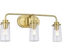 Quintiesse Braelyn applique murale 3x40 W laiton-transparent QN-BRAELYN3-BB