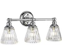 Quintiesse Keynes applique murale 3x3 W chrome-transparent QN-KEYNES3-BATH