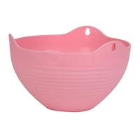 QUINTRA Pot de fleurs suspendu à suspendre, résine plastique, pot vert, pot suspendu, chaîne de suspension, filet imperméable, cache-pots en verre argenté (rose, taille unique)