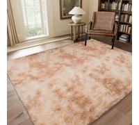 QUINZI Tapis à Poils Longs Modernes Moelleux Doux pour Chambre à Coucher, Salon, Chambre d'enfant, Tapis à Poils Longs antidérapants en Fourrure synthétique（Kaki，80x160cm）