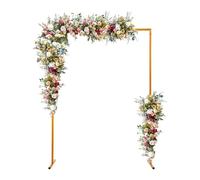 QUINZO 2 x 1.5m Arche de Mariage en Métal, Support de Fond réglable | Fleur Arche de Jardin, Arche de Mariage avec Structure Stable en T, pour anniversaires, fêtes, banquets(Gelb)