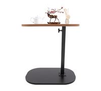 QUIOTUIR Table d'Appoint en Forme de C Réglable en Hauteur 45-80 cm Bout de Canapé Pivotant 360° Multi-Angles Table Canapé Ergonomique Anti-Rouille Assemblage Facile pour Salon Bureau Chambre