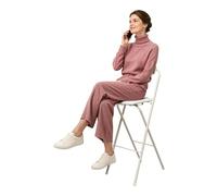 QUIOTUIR Tabourets de Bar Pliants avec Dossier Chaise Haute Pliable 75cm pour Mange-Debout Siège Rembourré Éponge Acier Carbone Capacité 125kg Pliable 7cm Cuisine Bar Balcon Extérieur (Blanc)