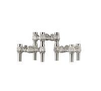 Quist Bougeoirs, Lot de 3, Finition Chrome Brossé