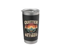 Quitter Oops I Mean Retired Blagues sur la retraite - Gobelet isotherme en acier inoxydable double paroi
