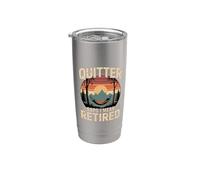 Quitter Oops I Mean Retired Blagues sur la retraite - Gobelet isotherme en acier inoxydable double paroi