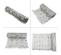 QuivyLivy Barrière pour plantes artificielles, séparateur d'intimité pour jardin, haie décorative extérieure, fausses feuilles résistantes aux UV, clôture de jardin pour balcon (blanc)