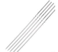 QuivyLivy Brochettes de barbecue en titane, conçues pour griller | Lot de 5 brochettes de barbecue en titane, poignée plate ondulée, camping, randonnée, barbecue, lot de 5 brochettes