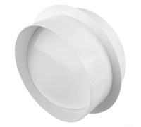 QuivyLivy Clapet anti-retour en PVC pour ventilateur d'échappement pour salle de bain et cuisine, 80 mm à 200 mm, amortisseur de refoulement rond, clapet d'aération en plastique blanc (200 mm)