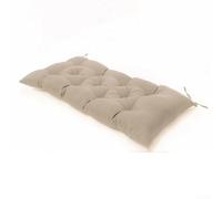 QuivyLivy Coussin de siège de jardin épais pour meubles d'intérieur et d'extérieur, en coton doux avec attaches pour chaise longue, canapé, rotin, coussin de terrasse pliable, gris clair/noir (kaki)