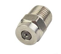 QuivyLivy Embout de pulvérisation en acier inoxydable, jet de pulvérisation nettoyant, pointe grand angle de 40 degrés, buse de rondelle en métal argenté, insert de buse de 4000 psi (0°)
