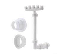 QuivyLivy Fontaine de piscine à cinq têtes avec rotation à 360 degrés et débit d'eau réglable, arroseur en PVC pour piscines souterraines et hors sol