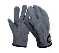 QuivyLivy Gants résistants à la chaleur, gants de cuisson en cuir, gants de cuisine ignifuges, équipement de protection de soudure, gants de travail de jardin, four (gris)