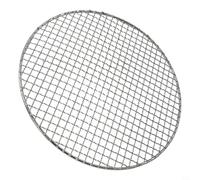 QuivyLivy Grille ronde en acier inoxydable, filet de barbecue non coréen, grille de grillage en fil croisé, grille de refroidissement surélevée pour la cuisson, insert vapeur, trou de feu (330 mm)