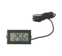 QuivyLivy Moniteur de température marine pour bateau, capteur à distance à long fil, thermomètre de cuisine alimentaire, sonde de température étanche (noir)
