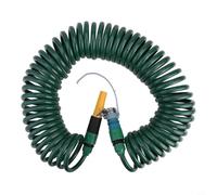 QuivyLivy Tuyau d'arrosage rétractable avec tête de pulvérisation réglable, tuyau d'arrosage en plastique flexible pour lavage de voiture et entretien de la pelouse, adaptateur de robinet à connexion