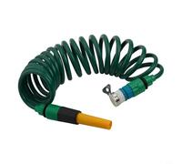 QuivyLivy Tuyau d'arrosage rétractable avec tête de pulvérisation réglable, tuyau d'arrosage en plastique flexible pour lavage de voiture et entretien de la pelouse, adaptateur de robinet à connexion