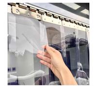 Qulamrdk Rideau À Lamelles Transparent, Rideau À Lanière en PVC Kit PVC Chambre Froide Rideau Porte pour Entrepôts, Usines, Supermarchés Facile À Installer(1.2x2.2m)