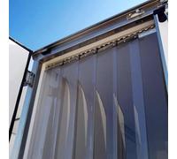 Qulamrdk Rideau À Lanières en Plastique Transparent Rideau de Porte Imperméable PVC Rideau Industriel À Lanières Convient aux Cuisines de Terrasse, Étanche(0.9x2m)