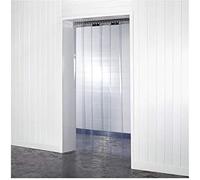 Qulamrdk Rideau À Lanières en Plastique Transparent Rideau de Porte Imperméable PVC Rideaux À Lamelles Convient aux Ateliers et Entrepôts, Facile À Installer(0.75x2m)