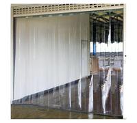 Qulamrdk Rideau en Bande PVC Transparent - Étanche & Résistant à l'usure, Rideau pour Congélateurs, Entrepôts, Magasins & Garages | Montage Facile(165x260cm/64.96x102.36in)