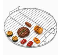 QuliMetal 7432 Grille de Barbecue Ronde en Acier Inoxydable 44,5 cm | pour barbecue Weber 47 cm au charbon de bois, One-Touch, Kettle Kettle, Smokey Mountain Cooker, Jumbo Joe,pièces de