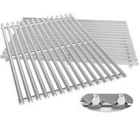 QuliMetal 7639 Grille 44cm Acier Inoxydable 304 pour Weber Spirit 300 & II E/S 310 320 330 (Commandes frontales), Grille pour Spirit 700 900, Genesis Silver/Gold/Platinum B & C, Genesis 1000-3500