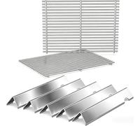 QuliMetal Barres Flavorizer et grilles pour Weber GS4 Genesis II série 300 II E/S-310 II E/S-315 II E/S-335 II SE-335, pièces en Acier Inoxydable 304 pour Weber 66795 66095