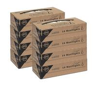 Qult Farluce Lot de 8 bougies chauffe-plat dans un étui en plastique - Sans suie - Non parfumées - Nightlights et Maxilights (Qult Farluce Maxilights