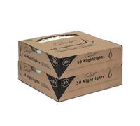 Qult Farluce(TM) Nightlights Blanc - Dimensions dans une coque en plastique et de qualité supérieure - Sans suie - Environ 8 heures de combustion - Lot économique