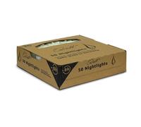 Qult Lot de 50 bougies chauffe-plat, blanches