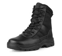 QUNLON Rangers Militaire Homme Bottes Tactique Moto Homme | Bottes de Combat avec Fermeture éclair, Semelle Antidérapante, Chaussure de Randonnée, Bottine Homme