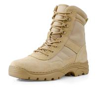 QUNLON Rangers Militaire Homme Bottes Tactique Moto Homme | Bottes de Combat avec Fermeture éclair, Semelle Antidérapante, Chaussure de Randonnée, Bottine Homme
