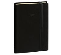 Quo Vadis - 1 Agenda Journalier Habana DAILY 24 PRESTIGE avec élastique - Format 16 x 24 cm - Coloris Noir - Janvier 2027 à Décembre 2027