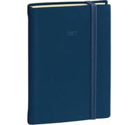 Quo Vadis -1 Agenda Semainier SILK Affaires - Décembre 2026 à Décembre 2027 - Format 10 x 15 cm - Couleur Bleu - Fermeture Elastique - 6 langues