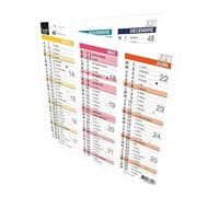 Quo Vadis - 1 Calendrier de Bureau Origami Arc en Ciel Cartonné Pliable - Janvier 2027 à Décembre 2027 - Format 13 x 26 cm Déplié (13 x 13 cm Plié)