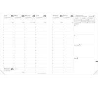 QUO VADIS - 1 Recharge Agenda Semainier Président - Dimension 21 x 27 cm - Décembre 2026 à Décembre 2027 - Langue Française