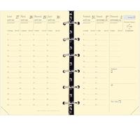 QUO VADIS - 1 Recharge pour Organiseur Timer 14, Grille Verticale Prestige, 16 mois Septembre 2026 à Décembre 2027 - Format 8 x 12,5 cm