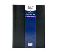 Quo Vadis Agenda semainier Impala 16 mois 2025-2026 Planning SD Noir 18x24 cm Français