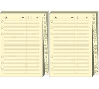 Quo Vadis - Accessoires de TIMER - Recharge REPERTOIRE TEL pour TIMER 14 - Papier ivoire Clairefontaine - Format 8x12,5cm (Lot de 2)