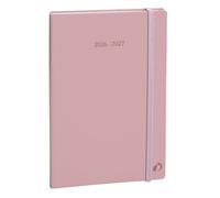 Quo Vadis - Agenda 16 mois - 2026-2027 - Plan Week - Semainier Planning - Multilingue - Pastel - Rose clair - 16 mois de septembre à décembre - 16x24 cm