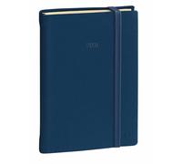 Quo Vadis Agenda Daily Pocket Prestige 2025 Journalier Multilingue Silk Bleu marine 8,5×13 cm
